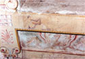 Detail of the bed's painting decoration