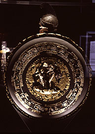 The gold and ivory shield