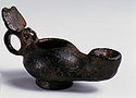 Oil lamp made of copper.