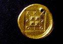 Golden coin of Akanthos