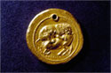 Golden coin from Akanthos
