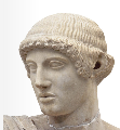 View of the head of Apollo