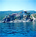 General view of the monastery from the sea
