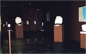 Partial view of exhibition hall II with archaic plastics