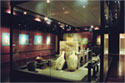 The ground hall, where the dishes for the meal preparation are exhibited