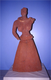 Female clay statue from Agia Eirini, Kea