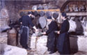 Monks in the monastery kitchen