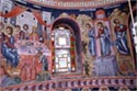 Wall paintings in the katholikon, south choros: the Wedding at Canaan and the Christ tempted by the Devil