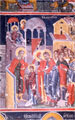 Wall painting in the old katholikon: the Presentation of the Virgin