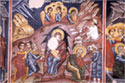 Wall painting in the old katholikon: the "Akathistos Hymnos