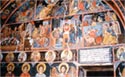 Katholikon, south wall of the lite: wall paintings and dedicatory inscription
