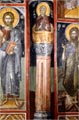 Katholikon, wall paintings: the Christ and John the Baptist