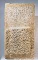 Marble stele inscribed in Latin and Greek (Deorum sacra qui non acceperunt non intrant / ? ? ?) which forbade entry of the uninitiaded