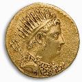 Ptolemy IV, gold octadrachm, 222-205 BC. Athens Numismatic Museum, Dimitriou Collection.