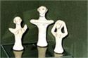 Group of three female Clay-Idols