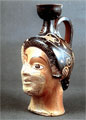 Plastic Vase - Lekythos in form of a male head