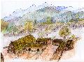 Reconstruction of the prehistoric settlement (D. Wardle)