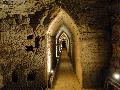retaining wall of the archaic period inside the tunnel