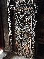 detail of the wooden door of the church