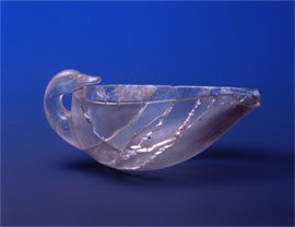 View of the vessel made of rock crystal