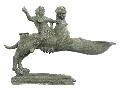 Bronze lamp decorated with a figurine of Dionysus riding a panther, Eleutherna, after the 1st century BC