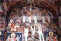 West wall: scenes from the Passion and the life of the Virgin