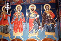 North wall: standing saints