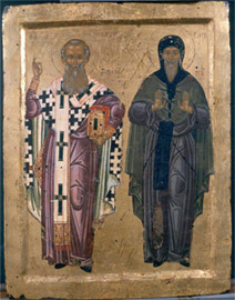 St Athanasios of Alexandria and St Antony of Berroia, 3rd quarter of the 14th century