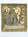 Religious paper engraving with St Ioannis of the Klimax representation