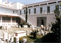 View of the Museum's courtyard with incriptions