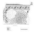 Drawing of the mosaic floor