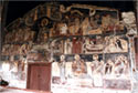 Exterior wall paintings on the west wall of the church
