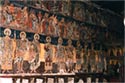 Wall paintings on the north wall of the church