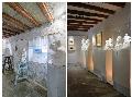 Yiannoulis Chalepas House-Museum. Interior view, before and after the building's restoration works and the implementation of the new museological and museographic proposal.