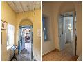 Yiannoulis Chalepas House-Museum. Interior view, before and after the building's restoration works and the implementation of the new museological and museographic proposal.