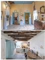 Yiannoulis Chalepas House-Museum. Interior view, before and after the building's restoration works and the implementation of the new museological and museographic proposal.