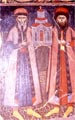 Wall painting in the naos: the benefactors of the monastery