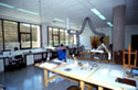 View of the museum's conservation laboratory