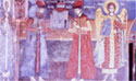 Wall paintings in the naos: the founders of the monastery