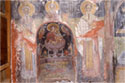 Wall paintings in the sanctuary of the church