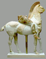 Persian Horseman. His name refers to his oriental costume, a sleeved chiton with multicoloured anthemion and leggings with lozenge designs