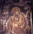 Τοιχογραφία στον εξωνάρθηκα του καθολικού: ο προφήτης Ηλίας
