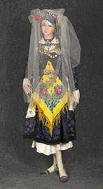 View of a bride's costume from the Kozani region