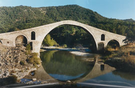 Photography of the the traditional bridge "Asis Aga"