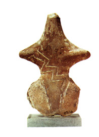 Frontside of the neolithic female idol