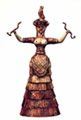 Frontside of the small snake goddess