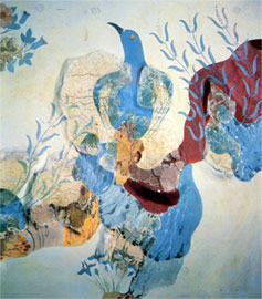 "The blue bird", part of a fresco from Knosos