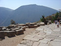 View of the archaeological site of Delphi