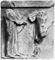 Athena and Theseus, metope from the Athenian traesury
