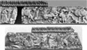 Battle between Greeks and Trojans, right part of the east frieze